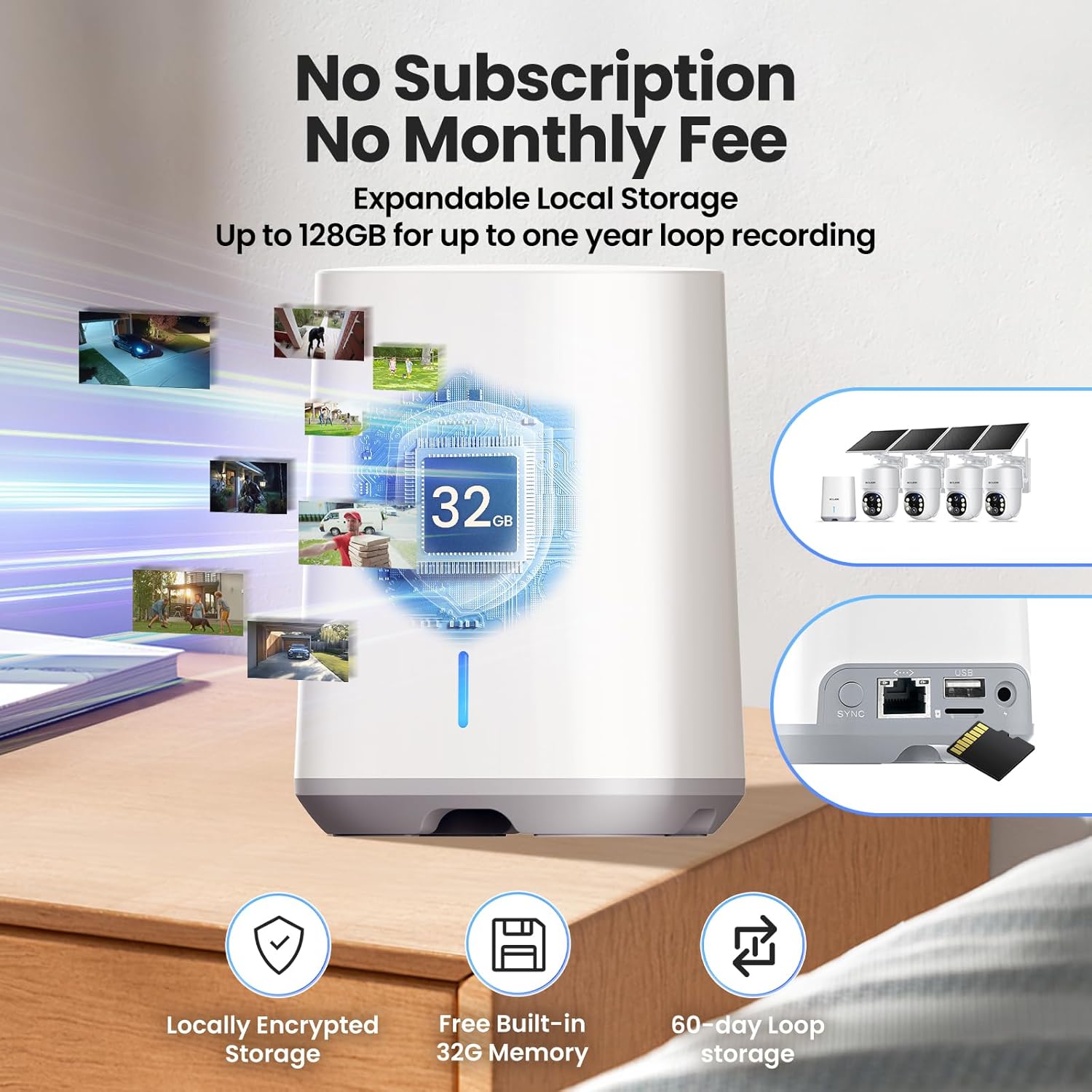 SOLIOM- 5MP Security Cameras Wireless Outdoor, No Subscription & Solar Powered,4-Cam