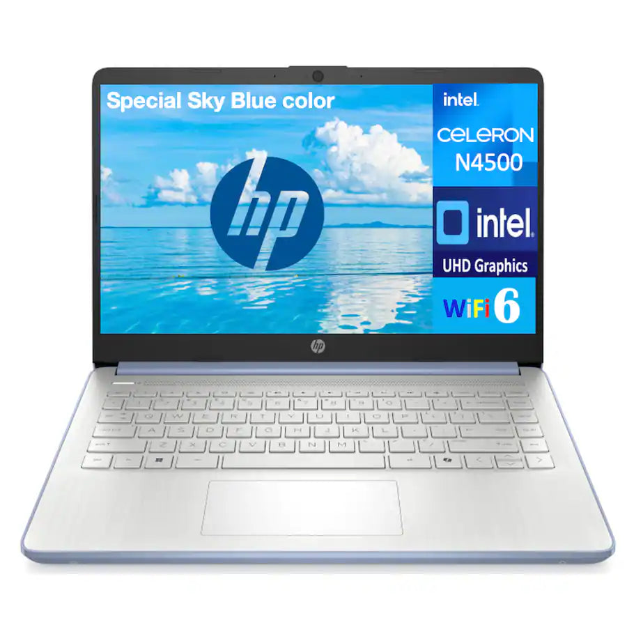 HP - Upgraded - 14 Laptop 14.0 HD (Intel Celeron N4500, 32GB DDR4, 1TB PCIe SSD, Win 11 Home S-Mode) w/Office 365 , Backpack - Sky Blue