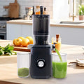 Anysun - Cold Chewable Juicer with Wide Feeding Trough - Easy Clean, Suitable for Whole Vegetables & Fruits - Black