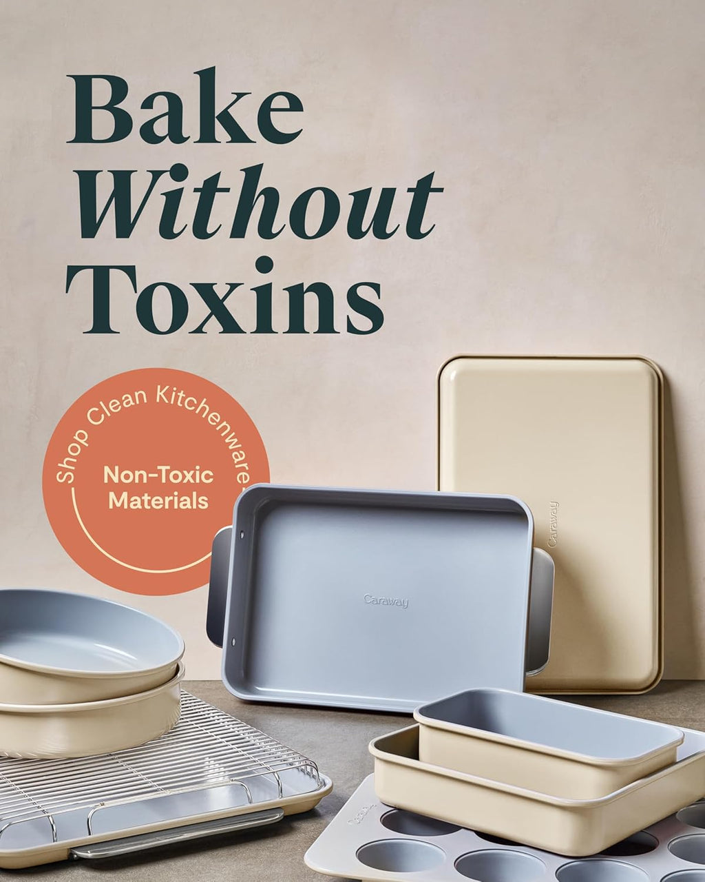 Caraway Nonstick Ceramic Bakeware Set (11 Pieces)