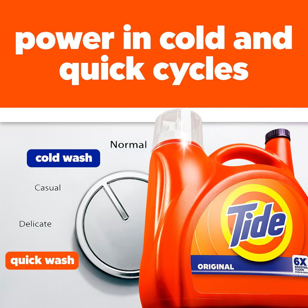 Tide Liquid Laundry Detergent, Original Scent, 125 fl oz, 100 Loads