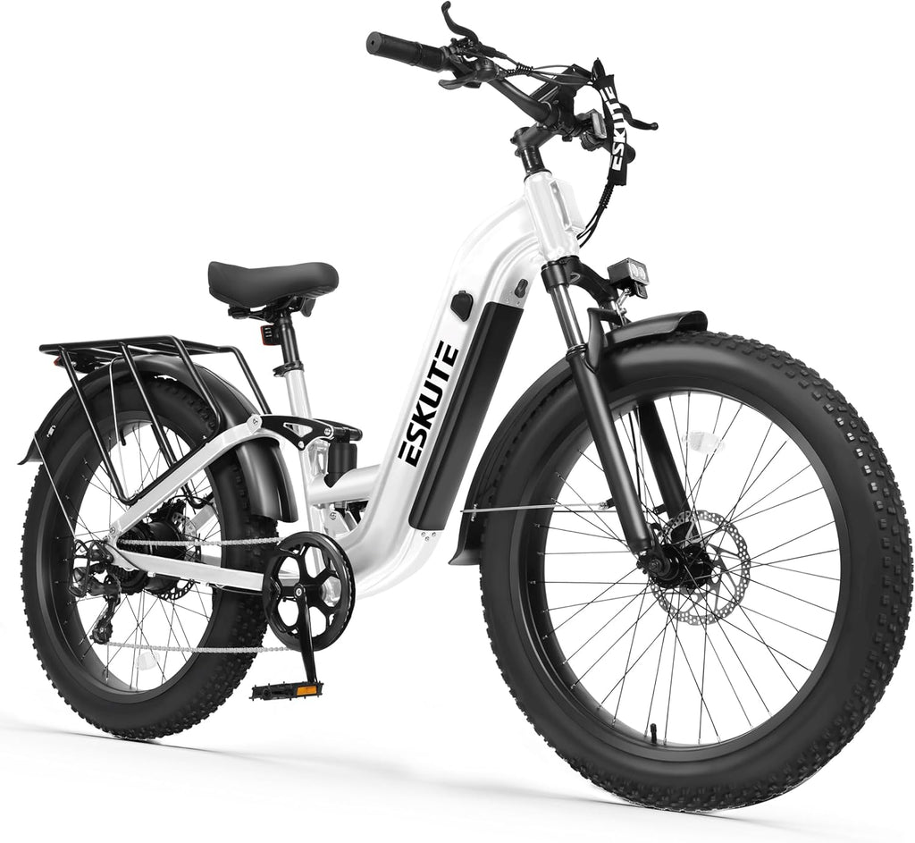 ESKUTE Electric Bike for Adults - 48V20.8Ah 80 Miles Battery Commuter, 32+MPH, Peak