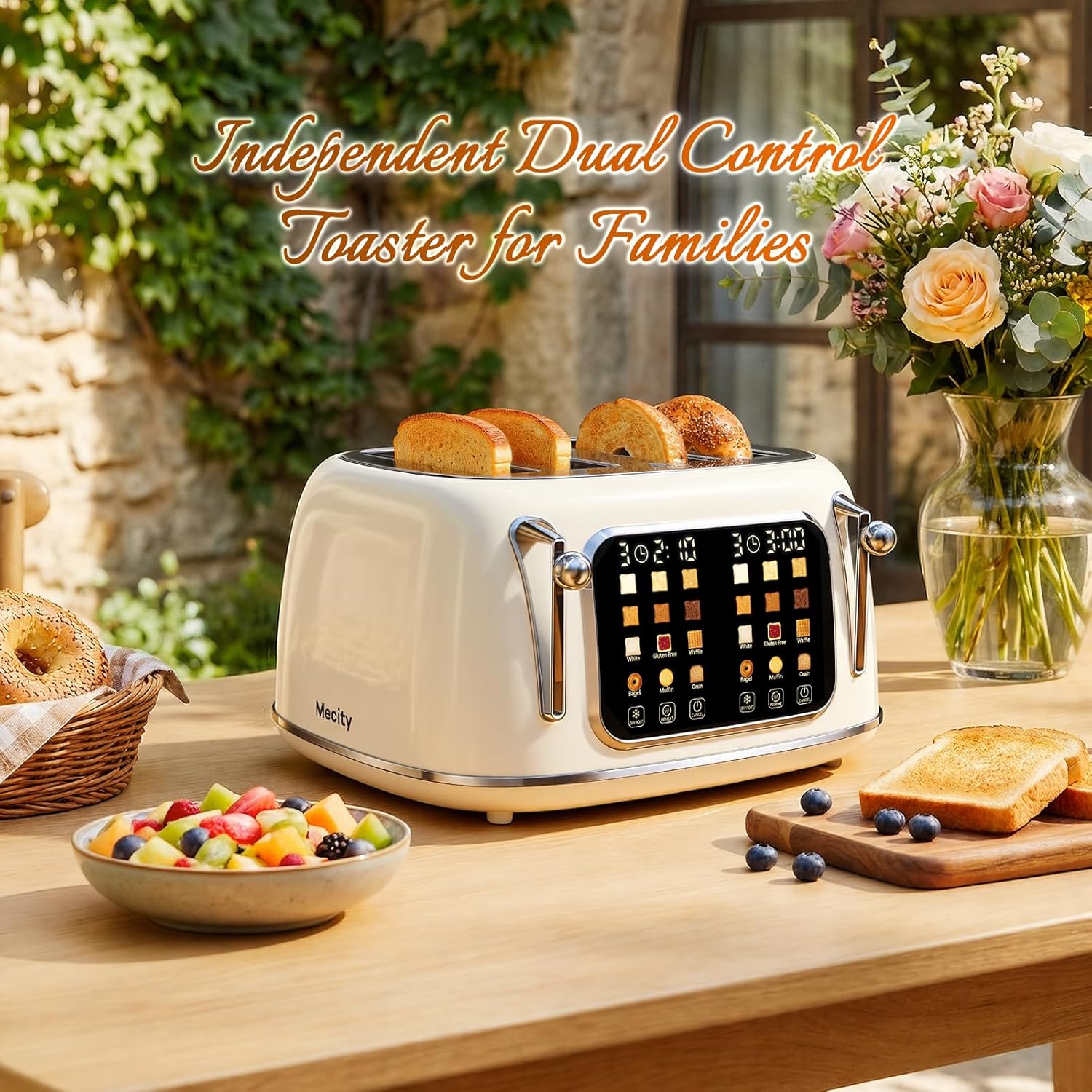 Mecity Toaster 4 Slice, Touch Screen