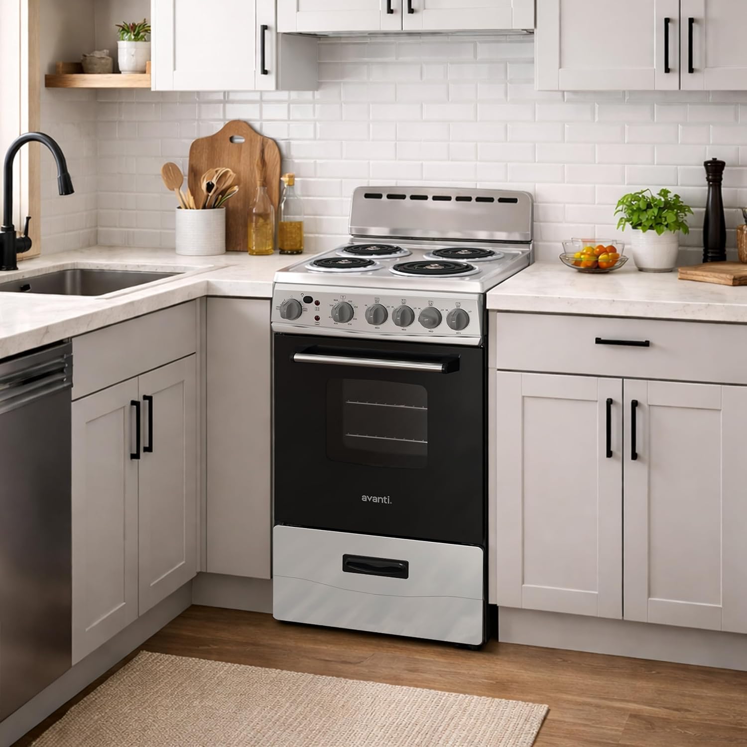Avanti Electric Range Oven Compact Design, 2.1-Cu.Ft.