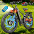 Dual Motor Ebike for Adults, 8000W Peak Max 50 MPH Fast Electric Bike for Adults