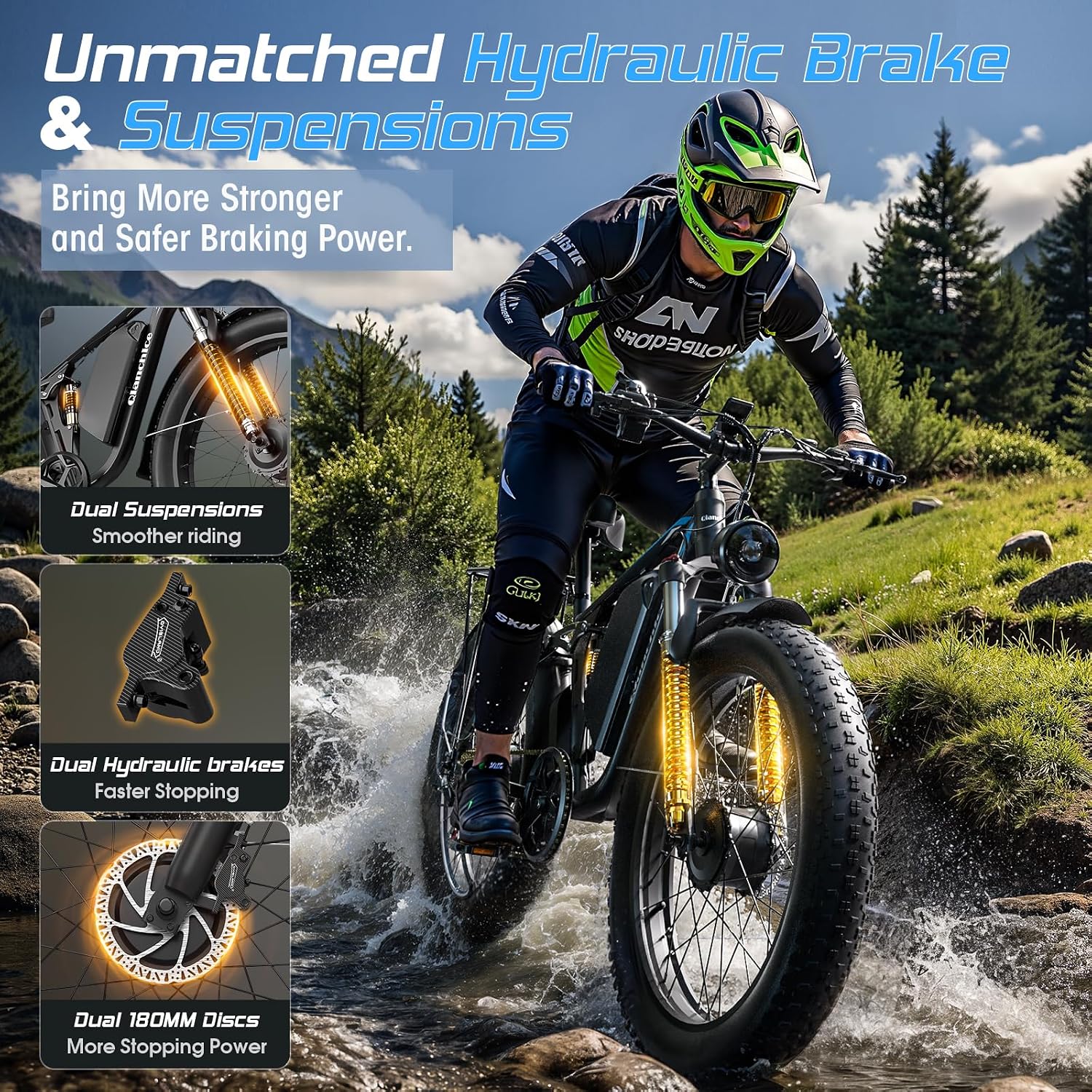 9000W Peak Dual Motor Electric Bike for Adults-Women-Men-Teenagers