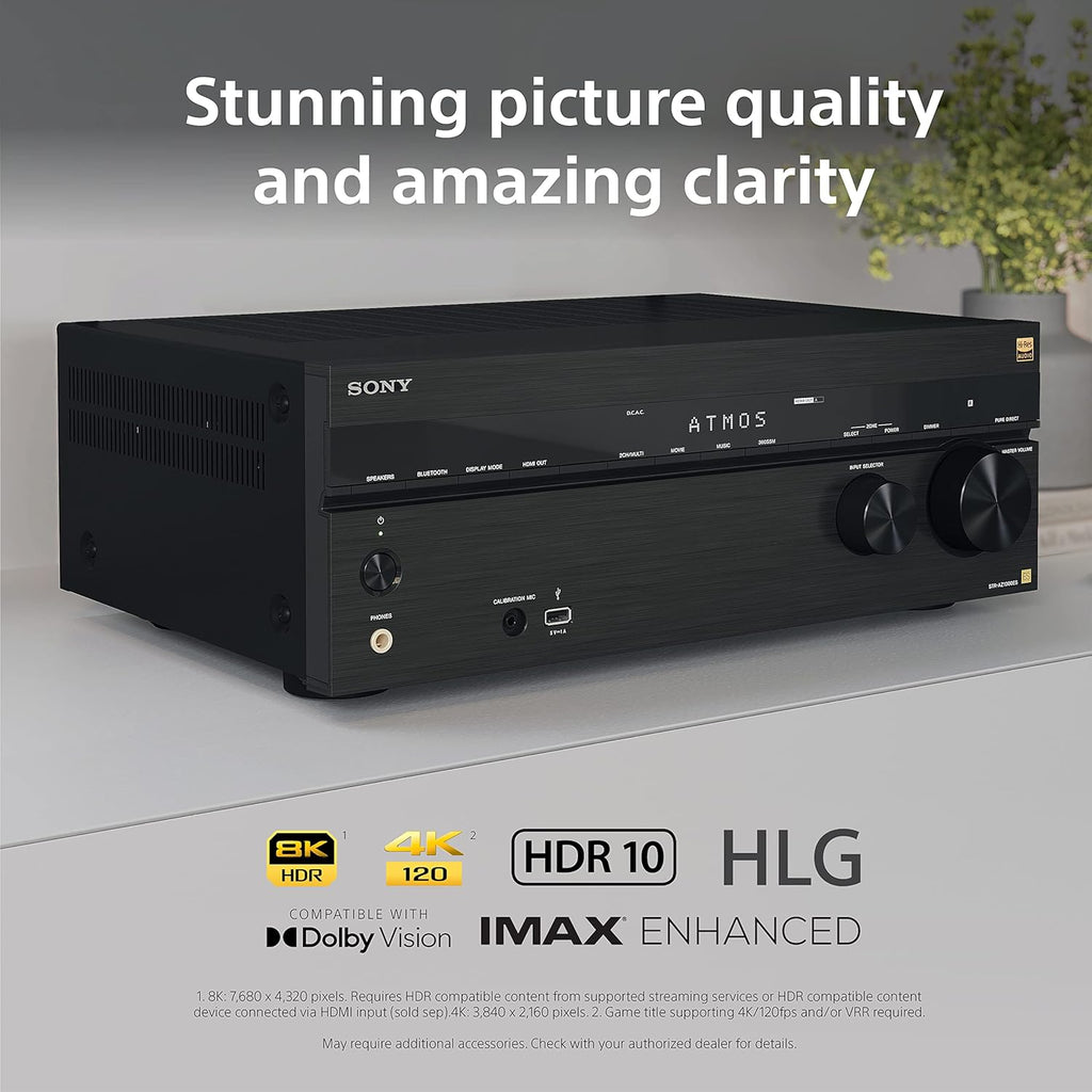 Sony STR-AN1000 7.2 CH Surround Sound Home Theater 8K A/V Receiver: