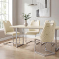 Dining Room Chairs Set of 4, Silla De Comedor, Modern Dining Chairs Set of 4 with Leather