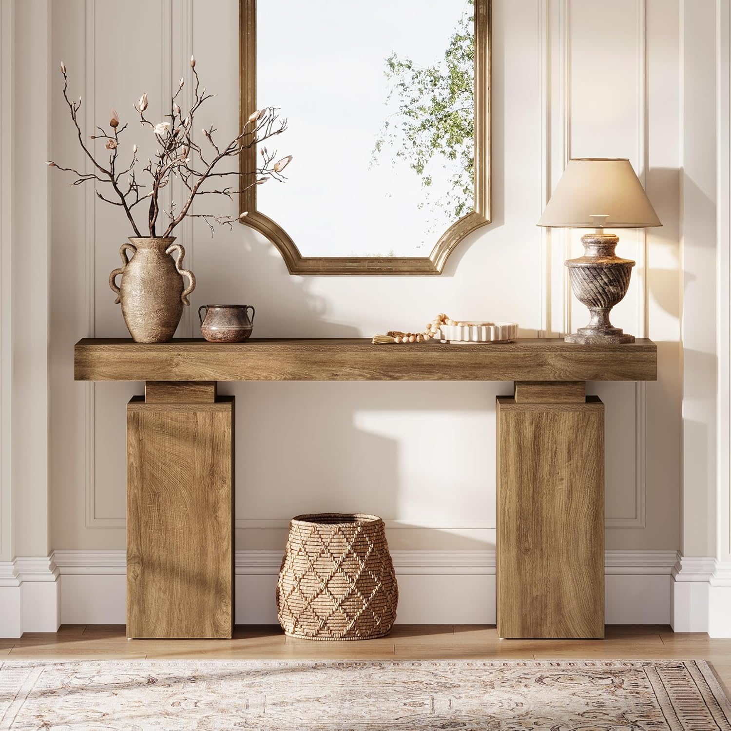 Tribesigns 63-Inch Long Console Table, Farmhouse Entryway Table