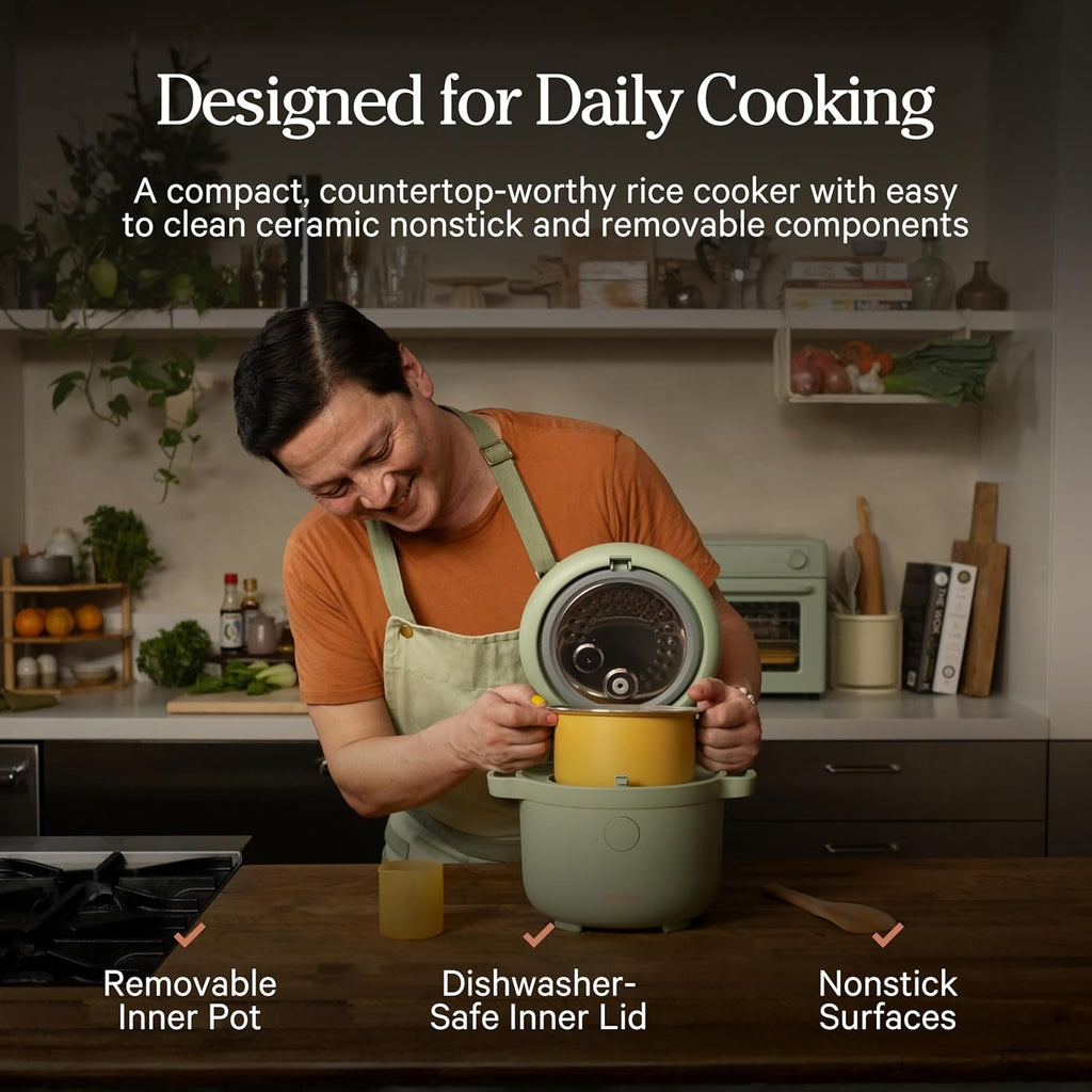 Our Place Rice Cooker | Compact Rice Cooker 3-Cup Uncooked / 6-Cup Cooked