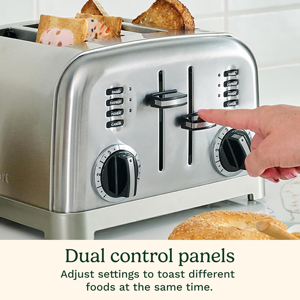Cuisinart 4 Slice Compact Stainless Steel Toaster with Extra-Wide Slots