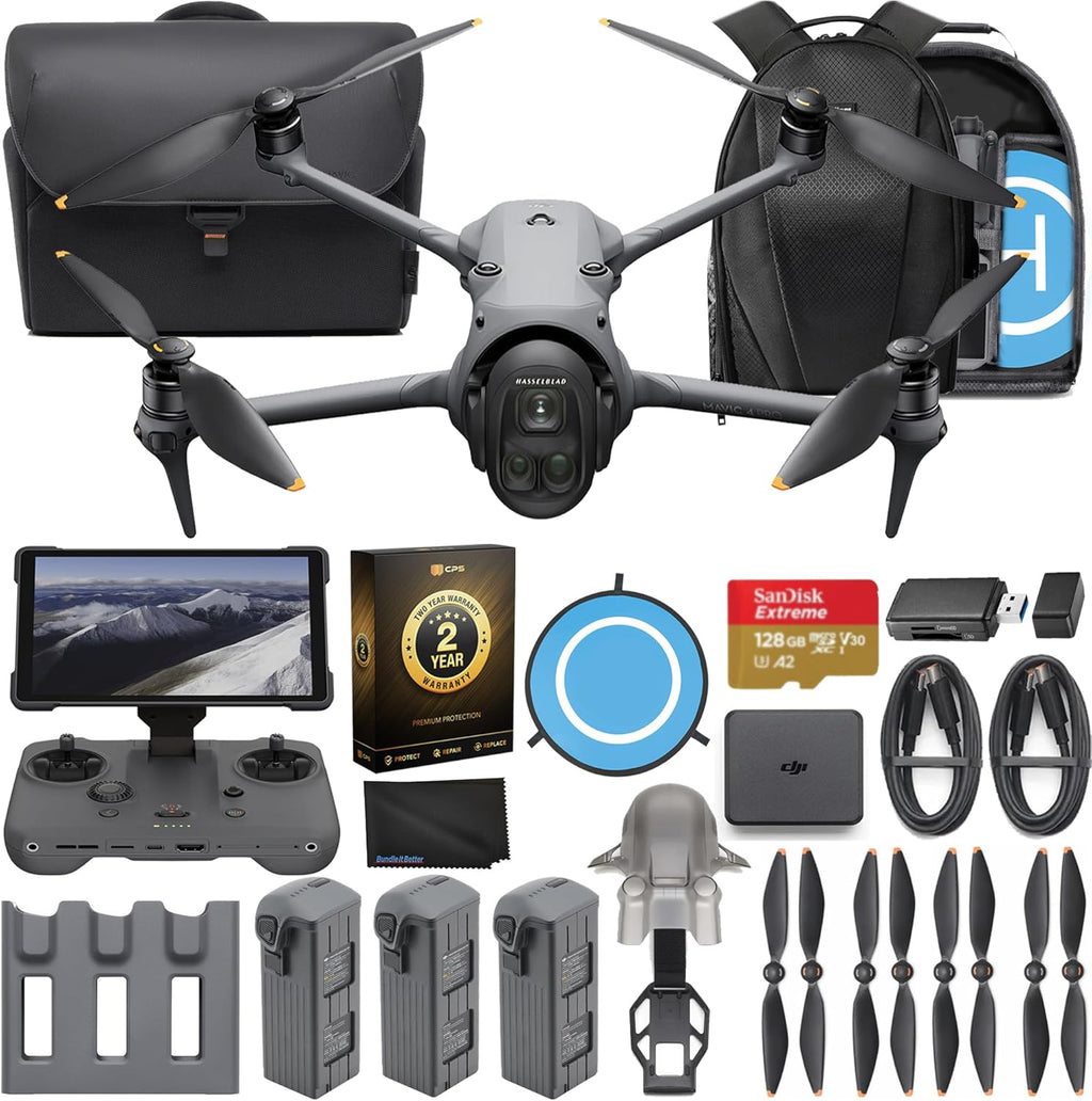 DJI Mavic 4 Pro Drone with 512GB Creator Combo – 6K60 HDR, 100MP, 51-Min Max Flight Time, 18.6-Mile Range