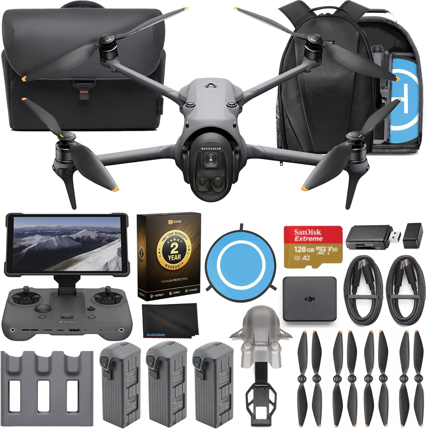 DJI Mavic 4 Pro Drone with 512GB Creator Combo – 6K60 HDR, 100MP, 51-Min Max Flight Time, 18.6-Mile Range