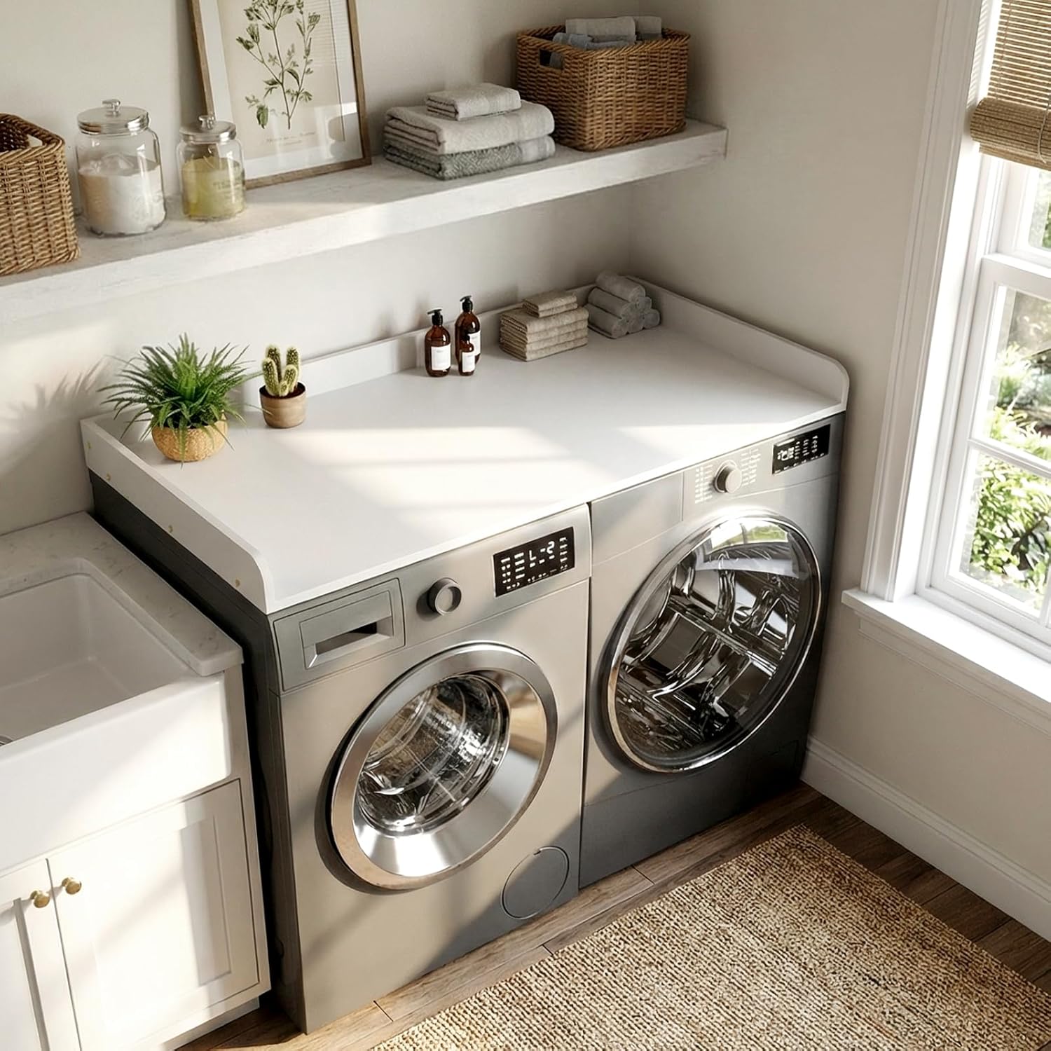 Washer Dryer Countertop, 27.5 x 54 Inch Washer and Dryer Countertop for Laundry Room
