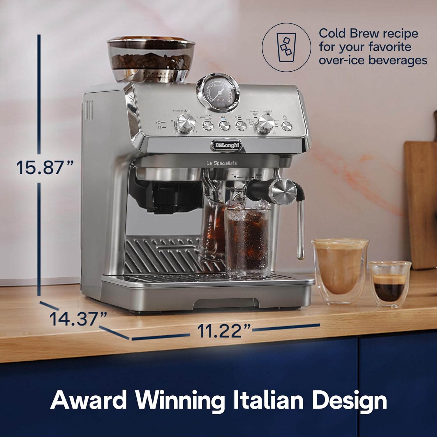 De'Longhi La Specialista Arte Evo Espresso Machine - Compact Cold Brew Coffee Maker