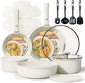 CAROTE 19pcs Pots and Pans Set, Nonstick Cookware Set Detachable Handle