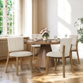 LUE BONA Wooden Dining Chairs Set of 4, Comfortable Wide Back Kitchen Side Chairs