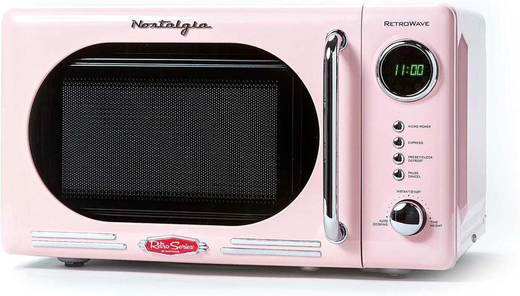 Nostalgia Countertop Microwave Oven with Easy Clean Interior -