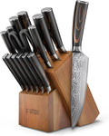 Yatoshi Professional Kitchen Knife Set, 15 Pieces