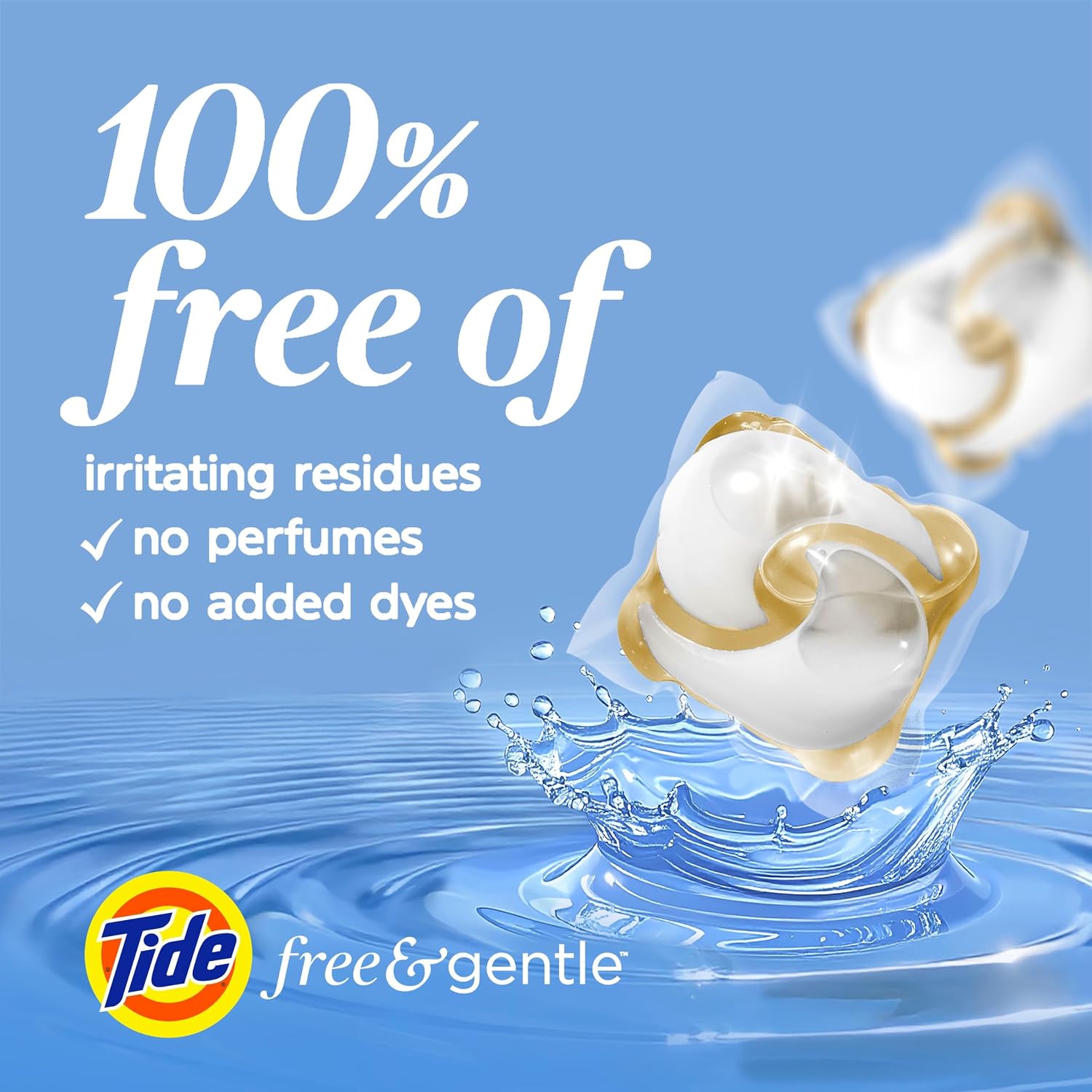 Tide PODS Free & Gentle Laundry Detergent Soap Pacs, 112 Count, Tide PODS Laundry Detergent