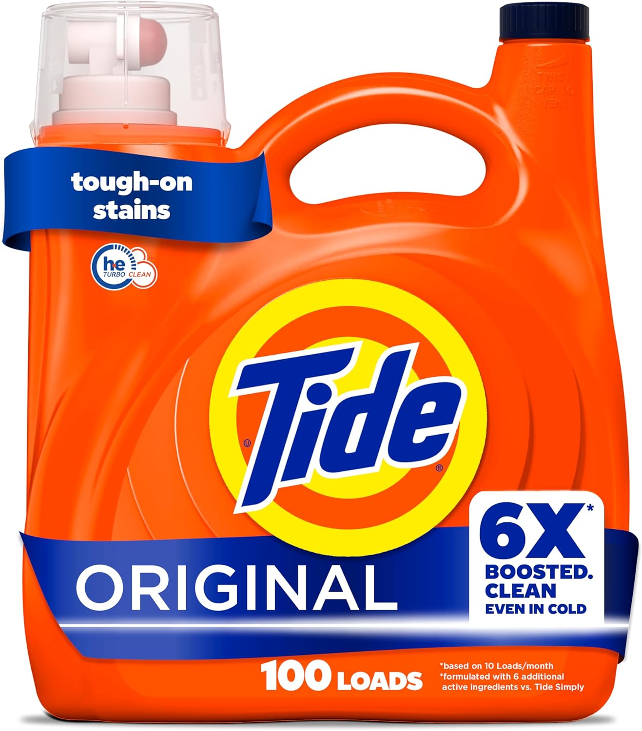 Tide Liquid Laundry Detergent, Original Scent, 125 fl oz, 100 Loads