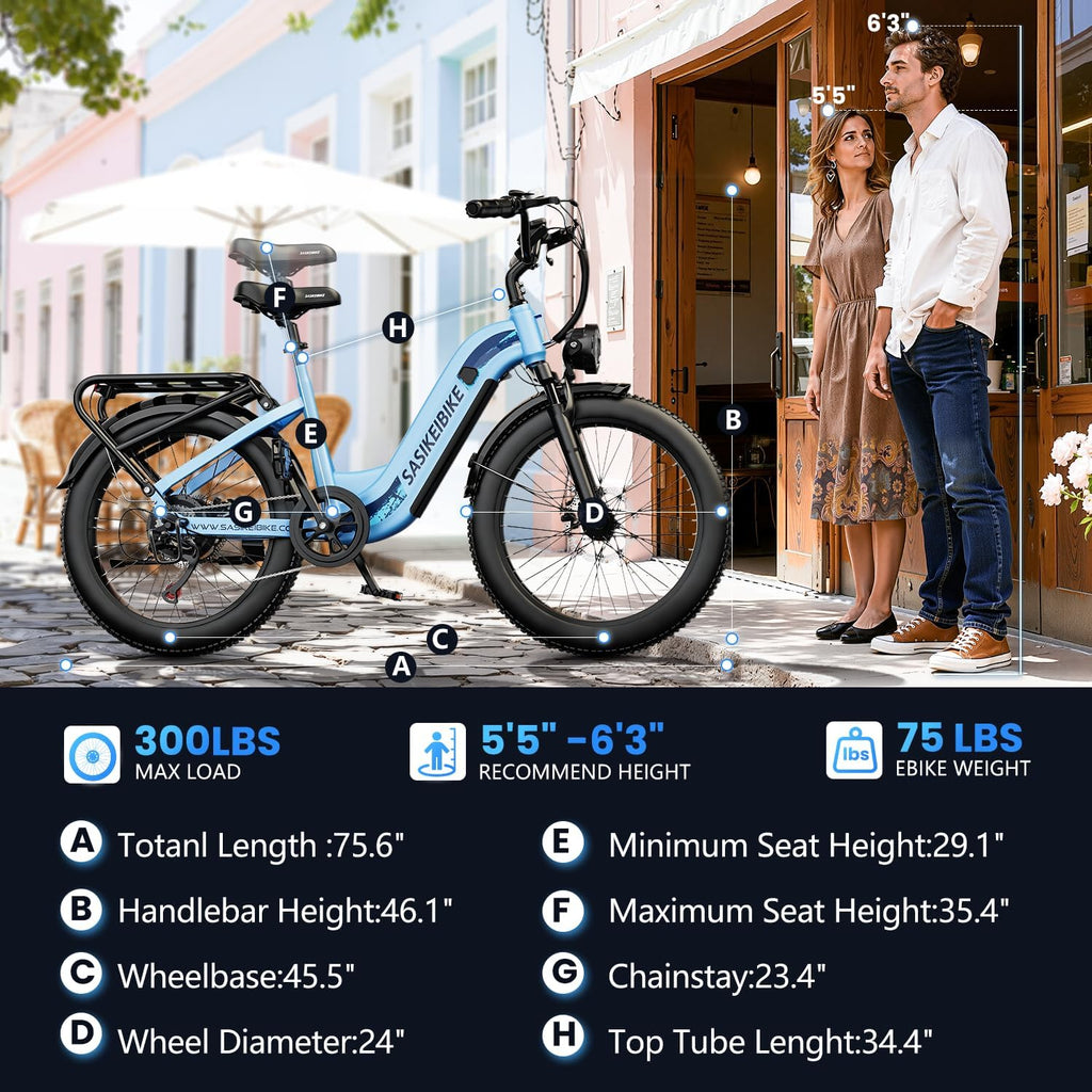 1500W Motor Electric Bike for Adults & Teenager, 48V 20AH Removable Battery