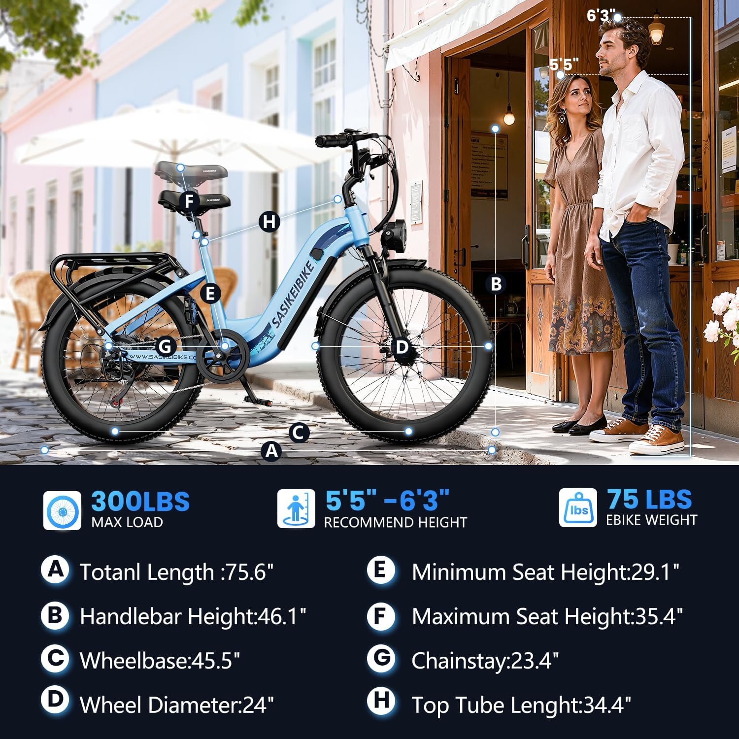 1500W Motor Electric Bike for Adults & Teenager, 48V 20AH Removable Battery