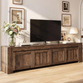 YITAHOME 80 inch TV Stand for up to 90 inch TVs, Farmhouse Entertainment Center with Storage