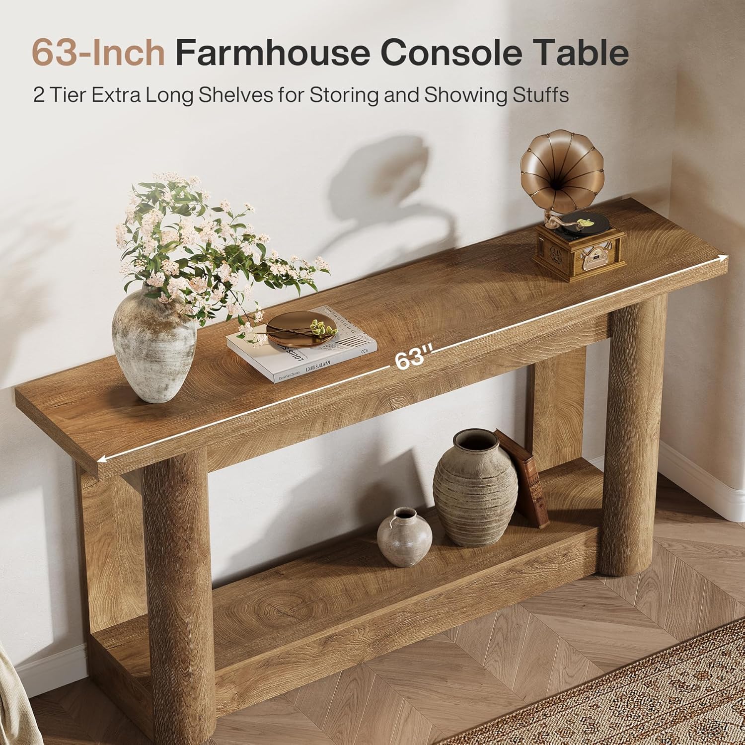Tribesigns 63-Inch Farmhouse Console