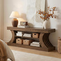 Tribesigns 63-Inch Farmhouse Entryway Console Table with Storage