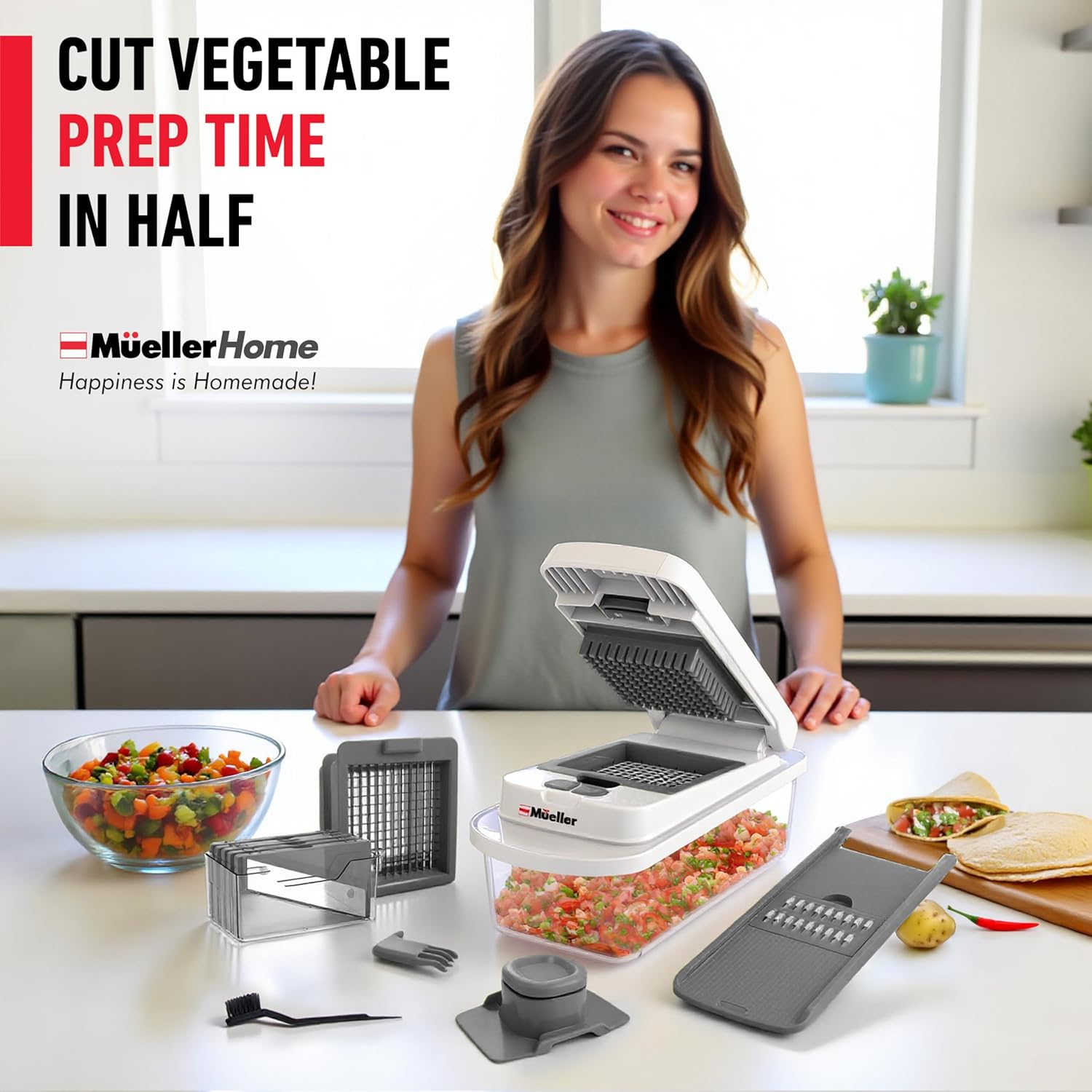 Mueller The Real Original Pro Chopper since 2013 Vegetable Chopper Mandoline Slicer