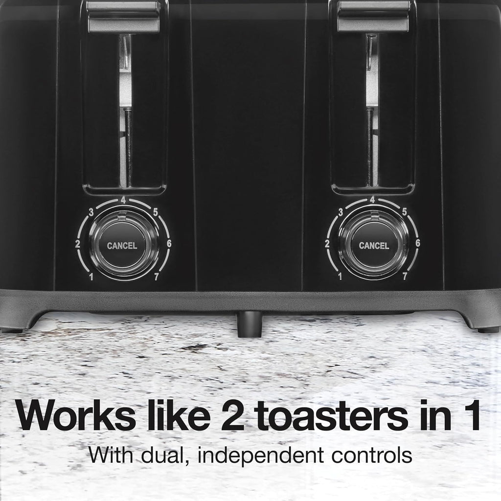 Proctor Silex 4 Slice Toaster with Extra Wide Slots for Bagels, Cool-Touch Walls