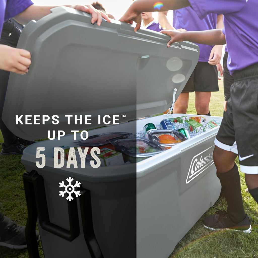 Coleman Classic Series Insulated Portable Rolling Cooler with Wheels, Leak-Resistant