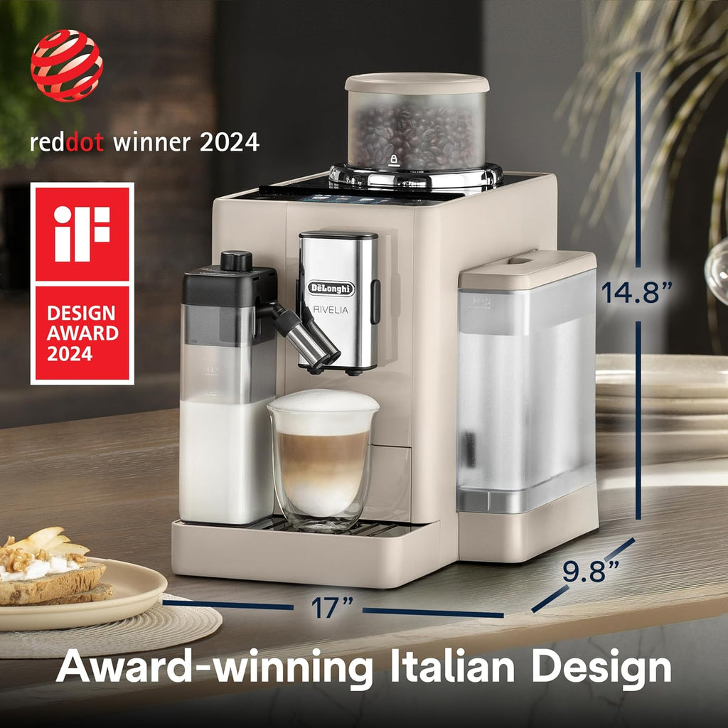 De'Longhi Rivelia Automatic Espresso Machine, Grinder & Frother