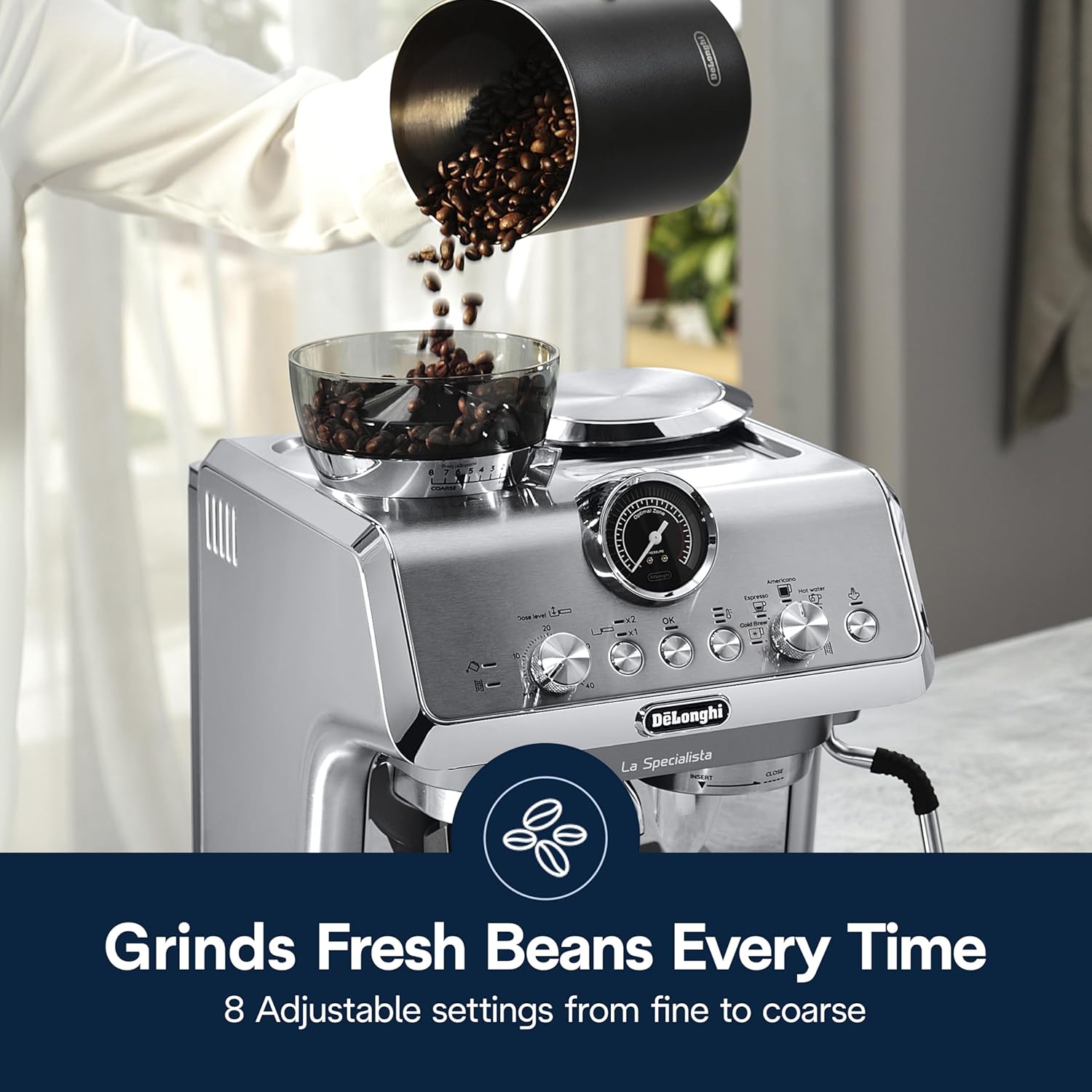 De'Longhi La Specialista Arte Evo Espresso Machine - Compact Cold Brew Coffee Maker