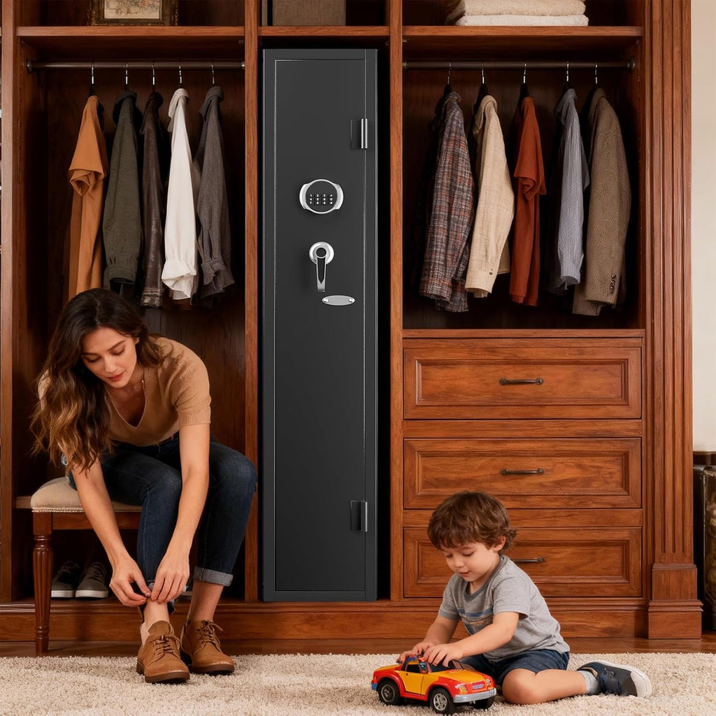 KAER 2-3 Gun Safe for Rifles and Pistols,Assembled Rifle Safe for Home | Long Gun Cabinet for Shotguns