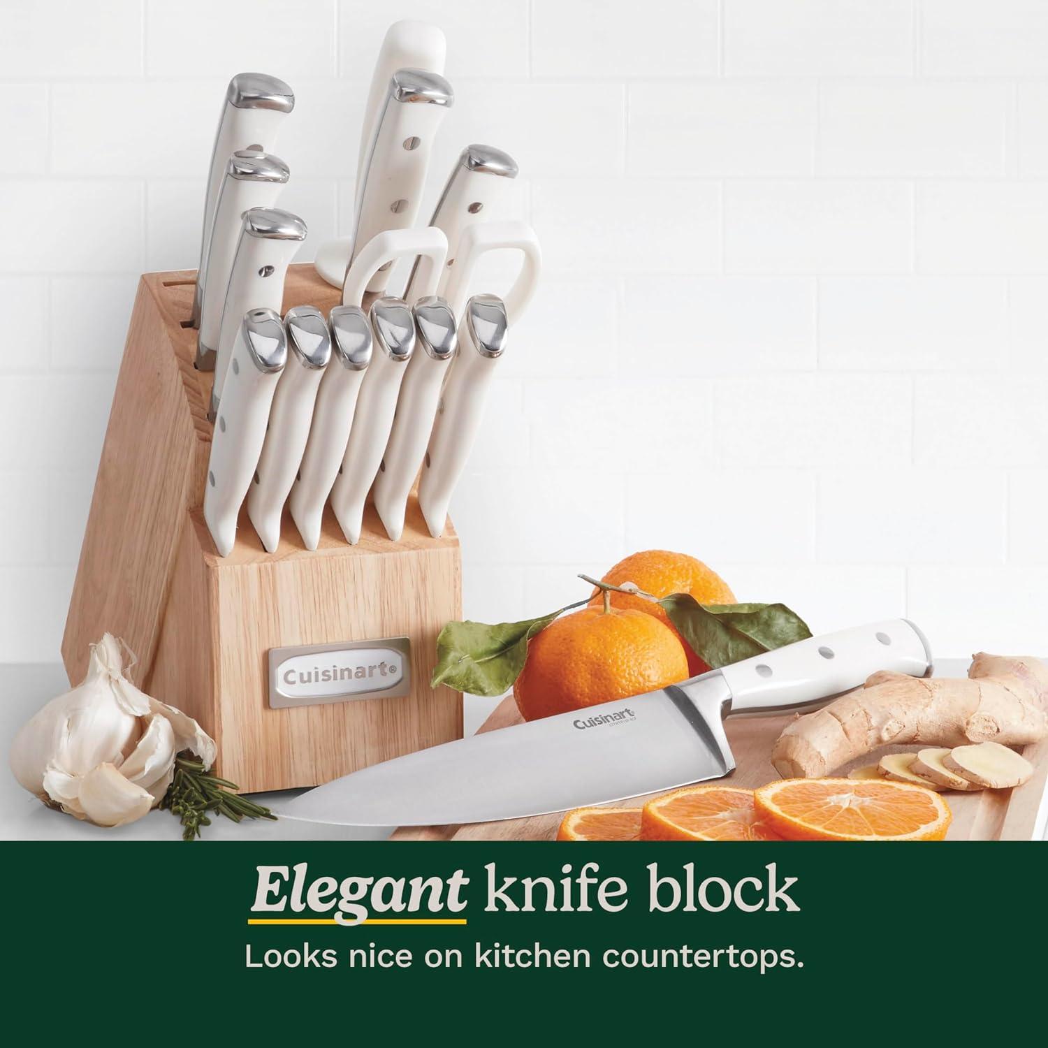 Cuisinart 15-Piece Knife Set with Block, High Carbon Stainless Steel
