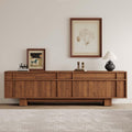 70.87" TV Stand with Storage and Shelves for 55-70 inch TV, Wood Entertainment Center with Doors
