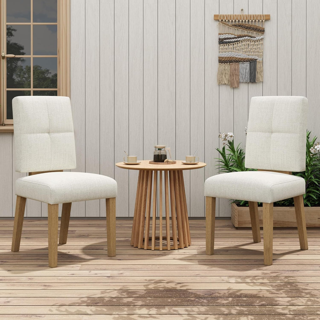 Wooden Dining Chairs Set of 4, Dining Room Chairs with Wood Legs