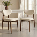 VASAGLE Wooden Dining Chairs Set of 2, Upholstered Kitchen Chairs