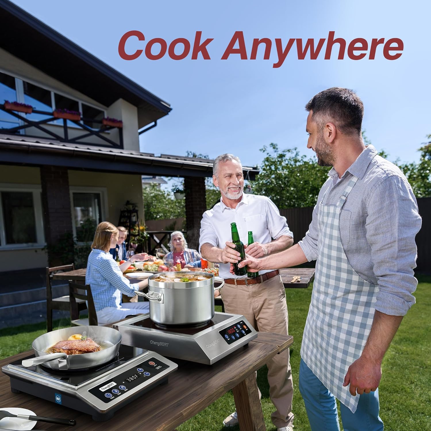 ChangBERT Induction Cooktop, Commercial Grade Portable Cooke