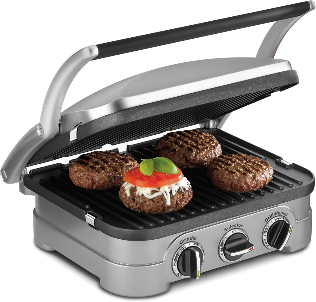 Cuisinart Griddler Indoor Grill, Panini Press, Sandwich Maker & More, 5-in-1