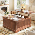 Lift Top Coffee Table with Storage, Fluted Coffee Tables with Lifting Top
