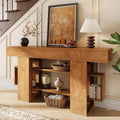 Einhomn 63 Inches Entryway Table, Wooden Console Table with Storage, Narrow Sofa Table Behind Couch