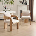 Christopher Knight Home Yorick Modern Dining Chair Set of 2 with Cushion, Solid Wood Dining Room Armchair Set