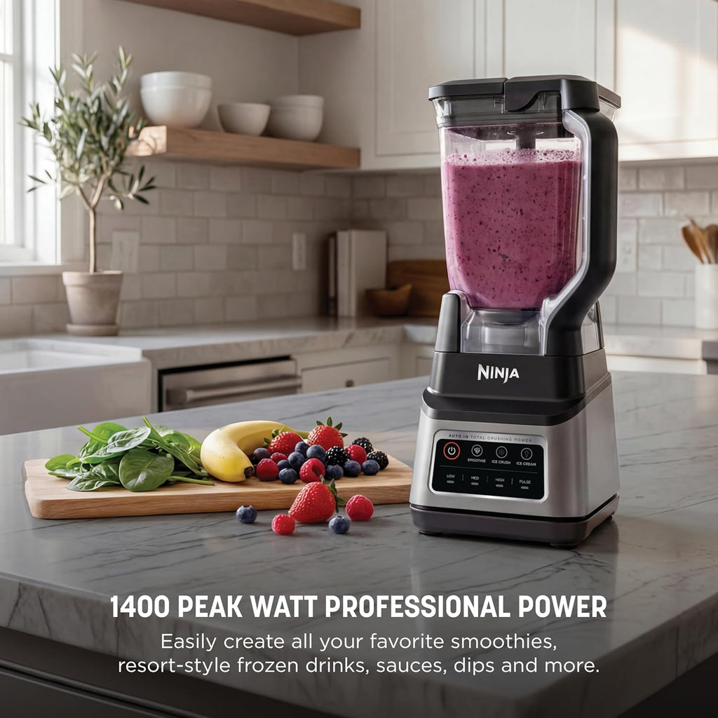 Ninja Professional Plus Blender, Auto-iQ, 1400W, 72oz Pitcher, BN701 | 1400 peak-watt motor