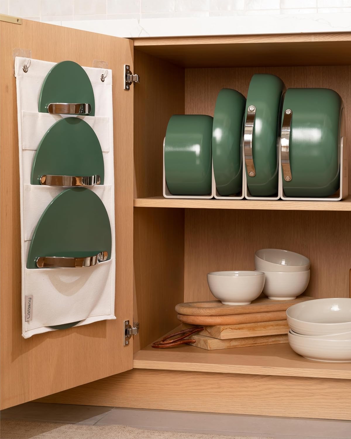 Caraway Deluxe Non-stick Ceramic Cookware Set (16 Piece) Pots