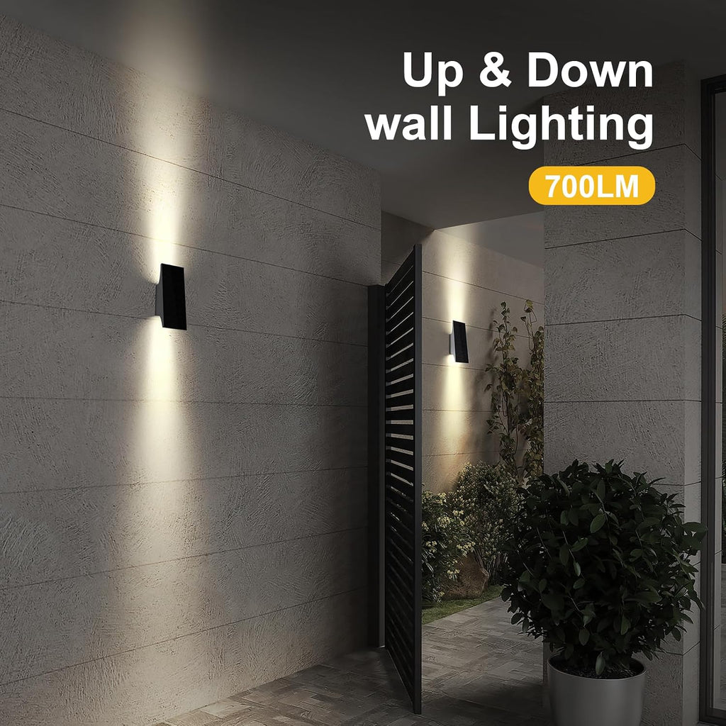 Solar Sconce Lights Outdoor, Dimmable Solar Wall Lights Up and Down, 3000K 700LM Solars Lights Outdoor IP65