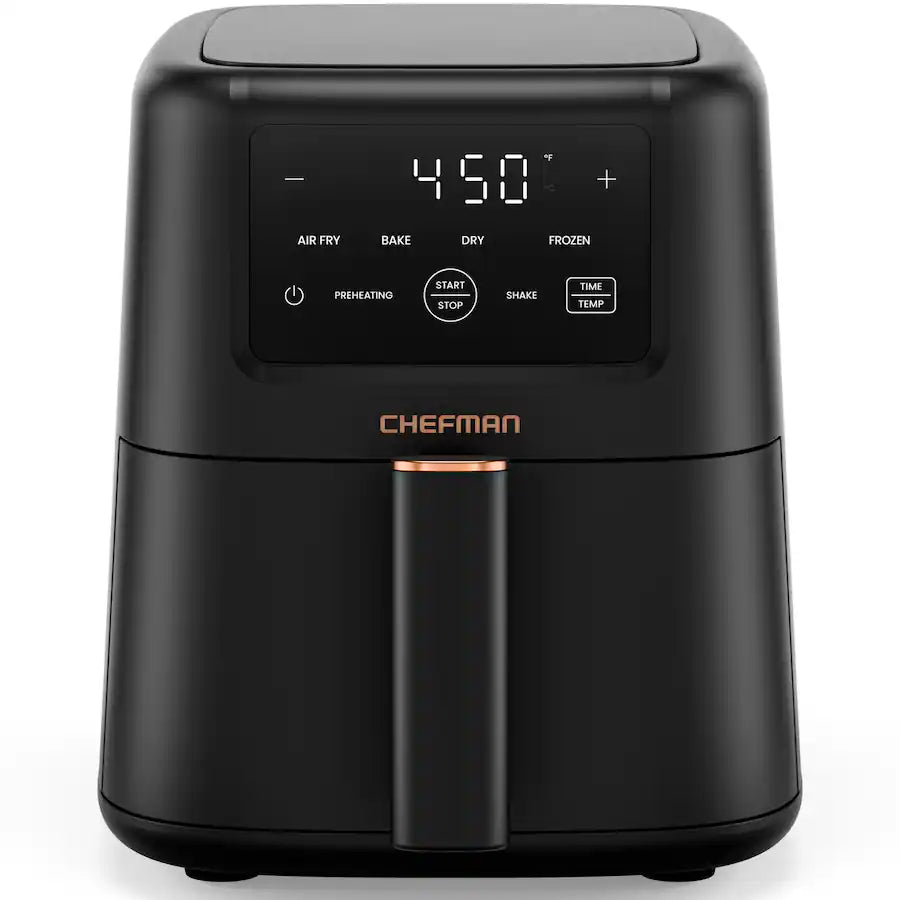 Chefman - TurboFry 3.5 Qt. 4-in-1 Air Fryer, 450°F Max Temp with Nonstick Basket – - Black