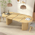 41 in-78 in Extendable Dining Room Table for 4-8, Round Expandable Kitchen Table with Fluted Base